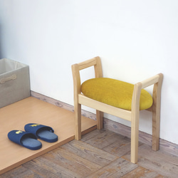 キッチンスツール マタ美 SH670 (ナチュラル×キャメル) 椅子（チェアー