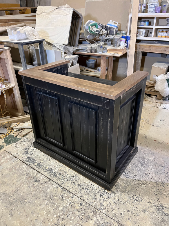 キャスター付き　アンティーク調　レジカウンター　受付カウンター 11枚目の画像