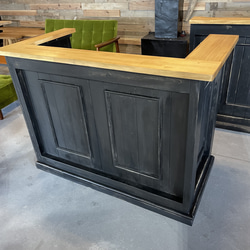 キャスター付き　アンティーク調　レジカウンター　受付カウンター 2枚目の画像