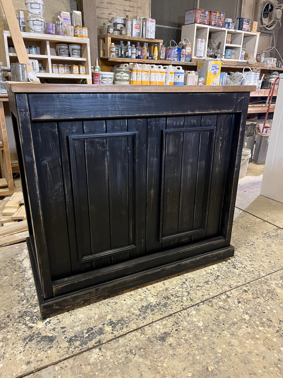 キャスター付き　アンティーク調　レジカウンター　受付カウンター 5枚目の画像