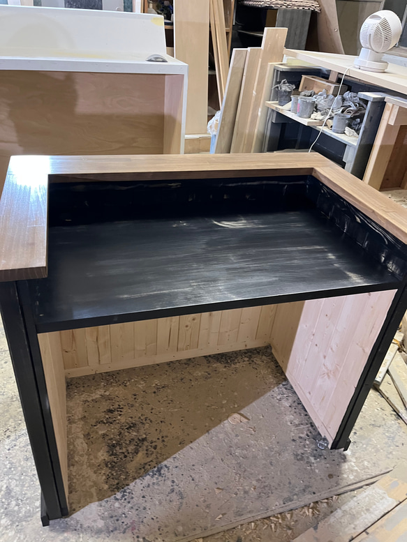 キャスター付き　アンティーク調　レジカウンター　受付カウンター 7枚目の画像