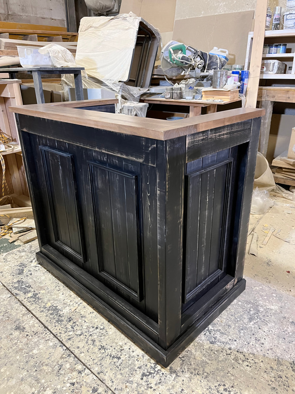 キャスター付き　アンティーク調　レジカウンター　受付カウンター 9枚目の画像