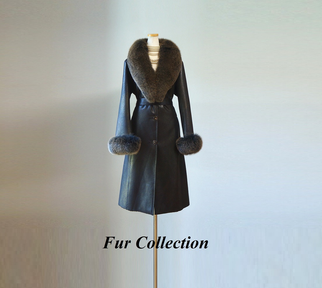 大人の余裕☆防寒性と美しさを兼ね備えたコート新品　フォックスファー付き裏ボアコート