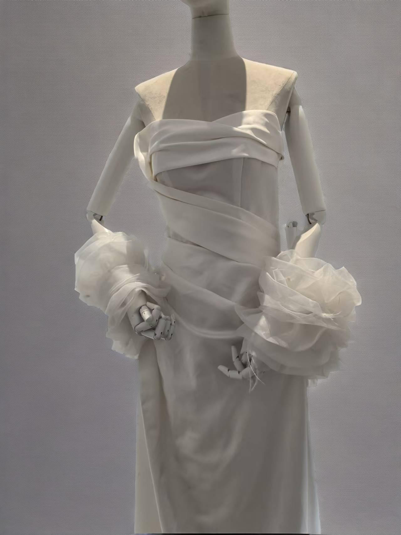 オーダーメイド  シアーな美しさ ロングドレス  高みせ ロングドレス結婚式 披露宴 合コン 音楽会  パーティドレス