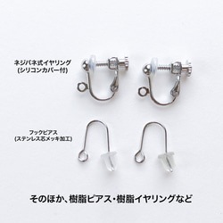 【限定品】シャンデリア ロングテールデザイン 【ピアス/イヤリング】col.エアリーブルー×スター 9枚目の画像