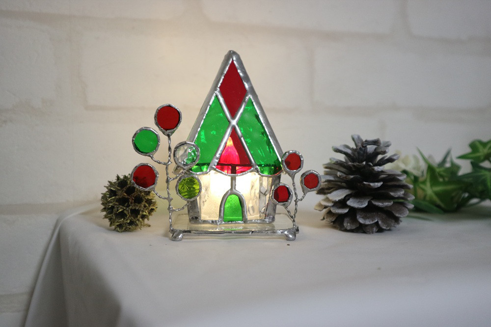 クリスマスカラーのミニハウス 4,680円