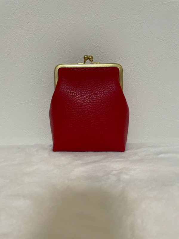 少し縦長なポーチ(赤)♯ギフト