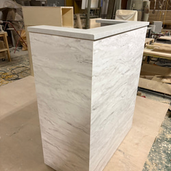 大理石調　メラミンカウンター　レジカウンター　受付カウンター 4枚目の画像