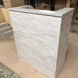 大理石調　メラミンカウンター　レジカウンター　受付カウンター 1枚目の画像