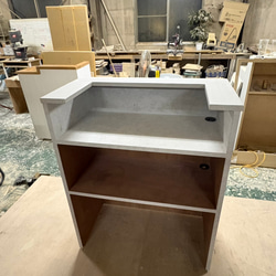 大理石調　メラミンカウンター　レジカウンター　受付カウンター 3枚目の画像