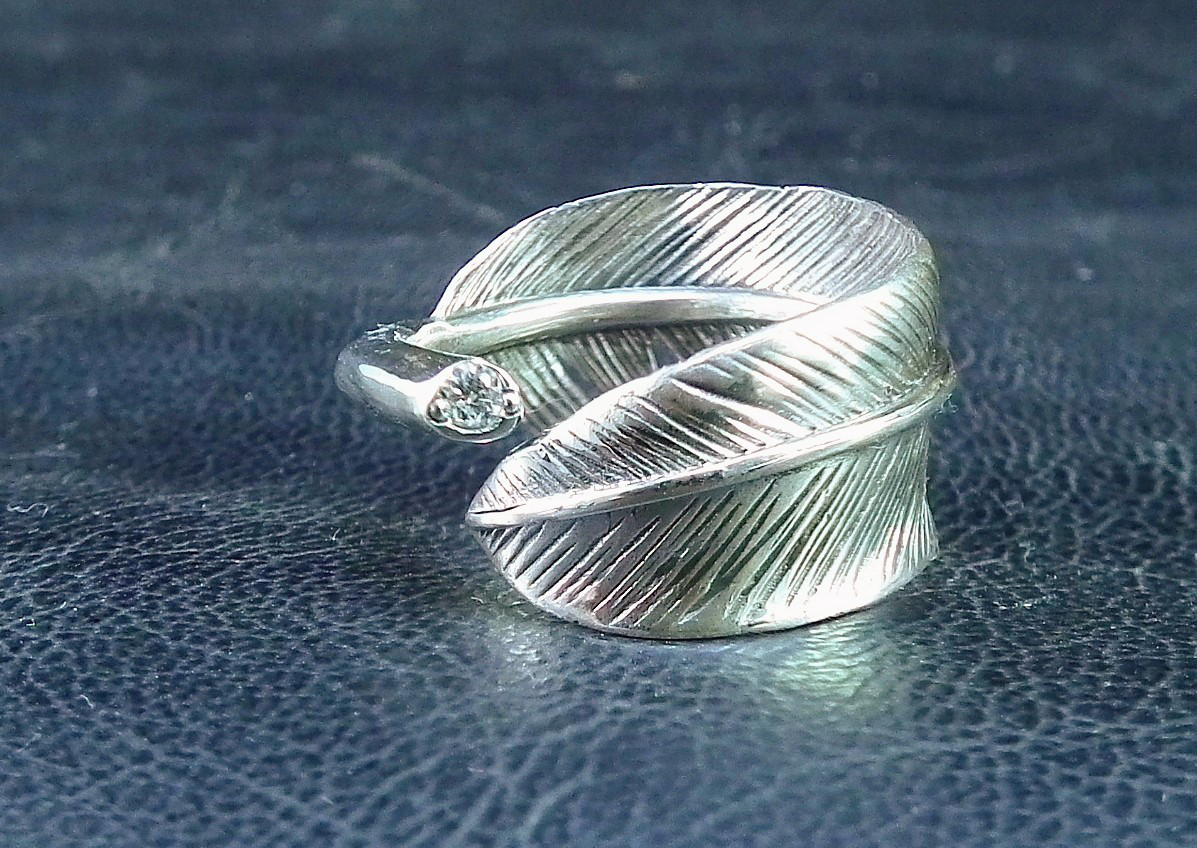 Feather "フェザー" リング Silver925 Diamond