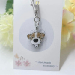 マスクピアス(マグネット)☆ジャックラッセルテリア✳︎横向き ピアス