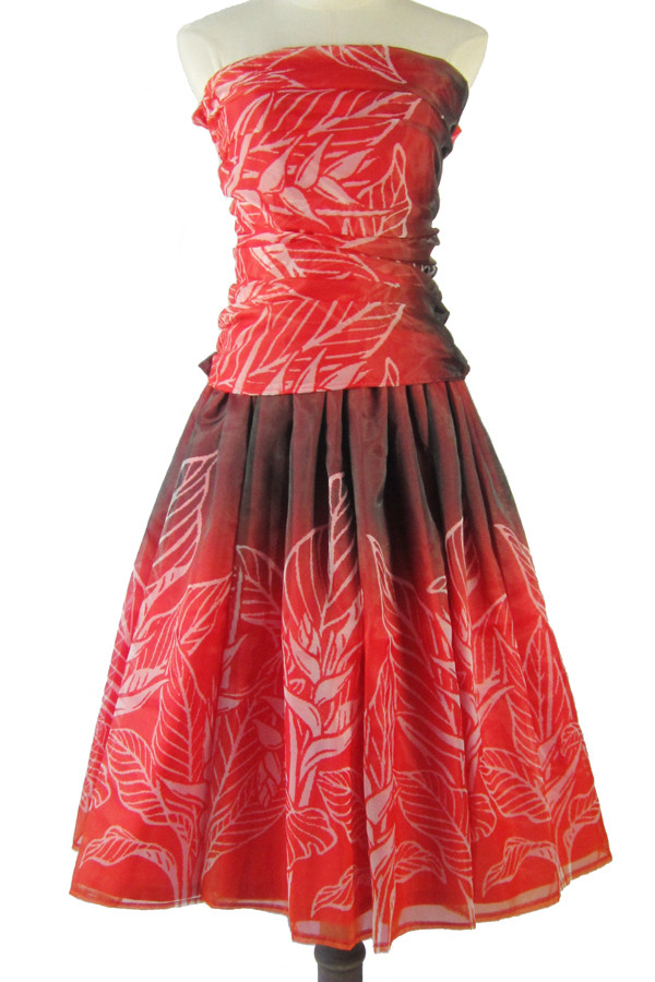 受注生産　オーダーメイド　パウスカート　チューブトップ　プリントオーガンジー nws00051