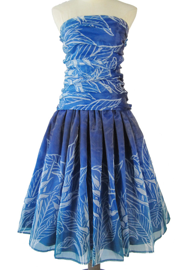 受注生産　オーダーメイド　パウスカート　チューブトップ　プリントオーガンジー nws00052