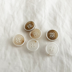 12mm1.2cm 白い枠の繊細なボタン【2個セット】商用利用可 樹脂 ボタン シンプル おしゃれ  ボタン008 7枚目の画像