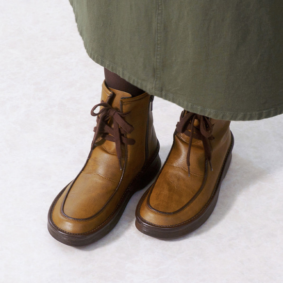 手仕事のぬくもり♪上品レトロブーツ (WANAB) 靴 日本製 【納期5日以内発送】 1枚目の画像