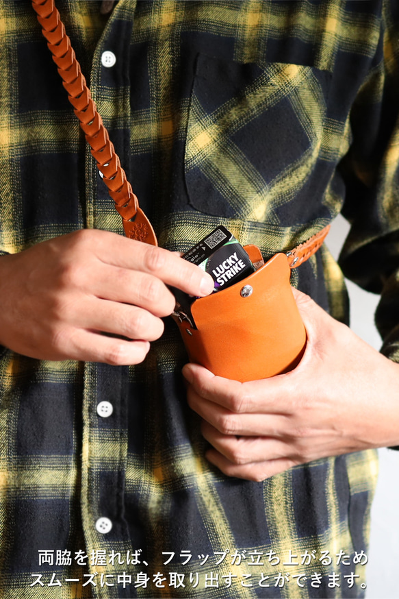 “シガレットポーチ” 14色 電子 タバコケース イルマワン リルハイブリッド 3.0 glo ploom 本革 名入 5枚目の画像