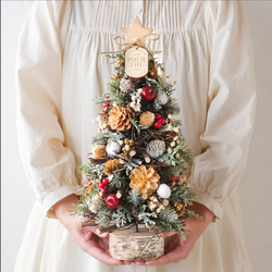 馬蹄型 大人色シルバーリーフのクリスマスリース ホースシューリース