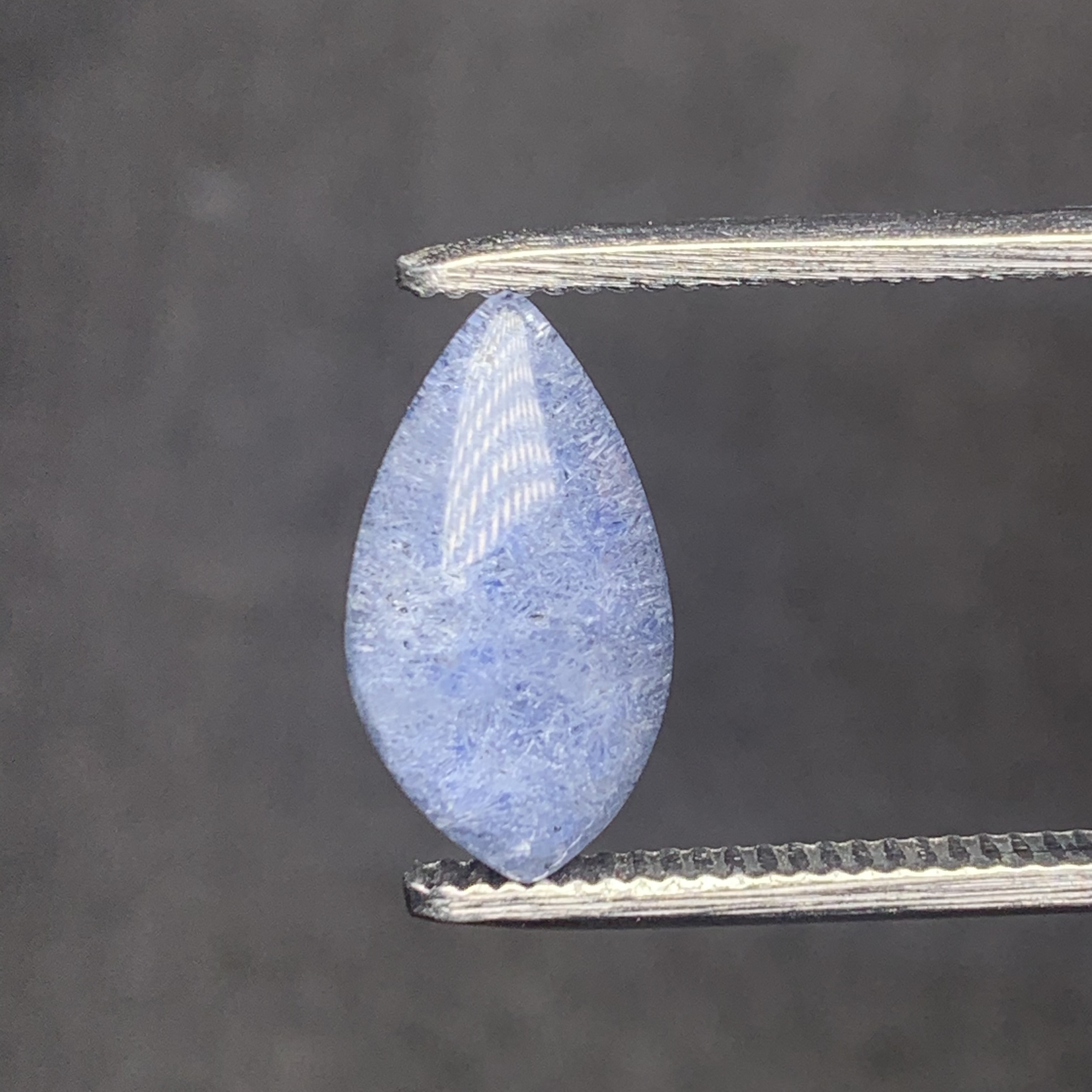 0.9グラム デュモルチエライトインクォーツ ルース／天然水晶の中の青い世界／一点もの 希少天然石