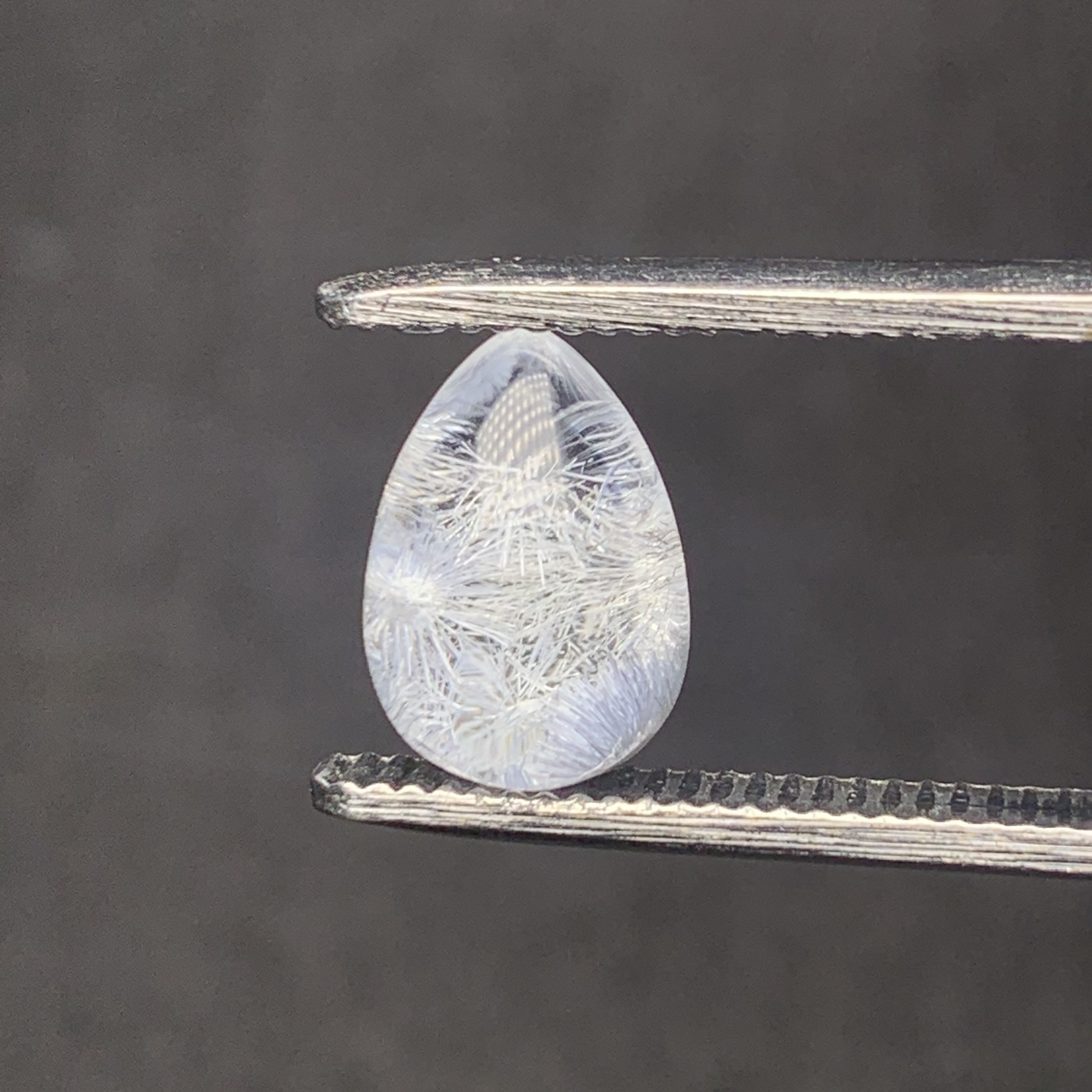 0.9 グラム デュモルチエライトインクォーツ ルース／天然水晶の中の青い世界／一点もの 希少天然石 6,000円