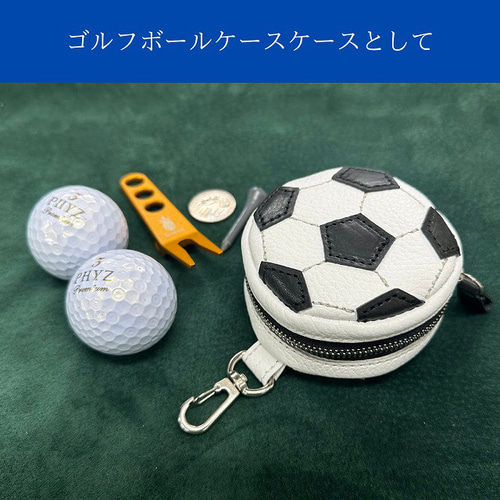 サッカーボール 丸型ミニポーチ バッグ キーホルダー フットボール