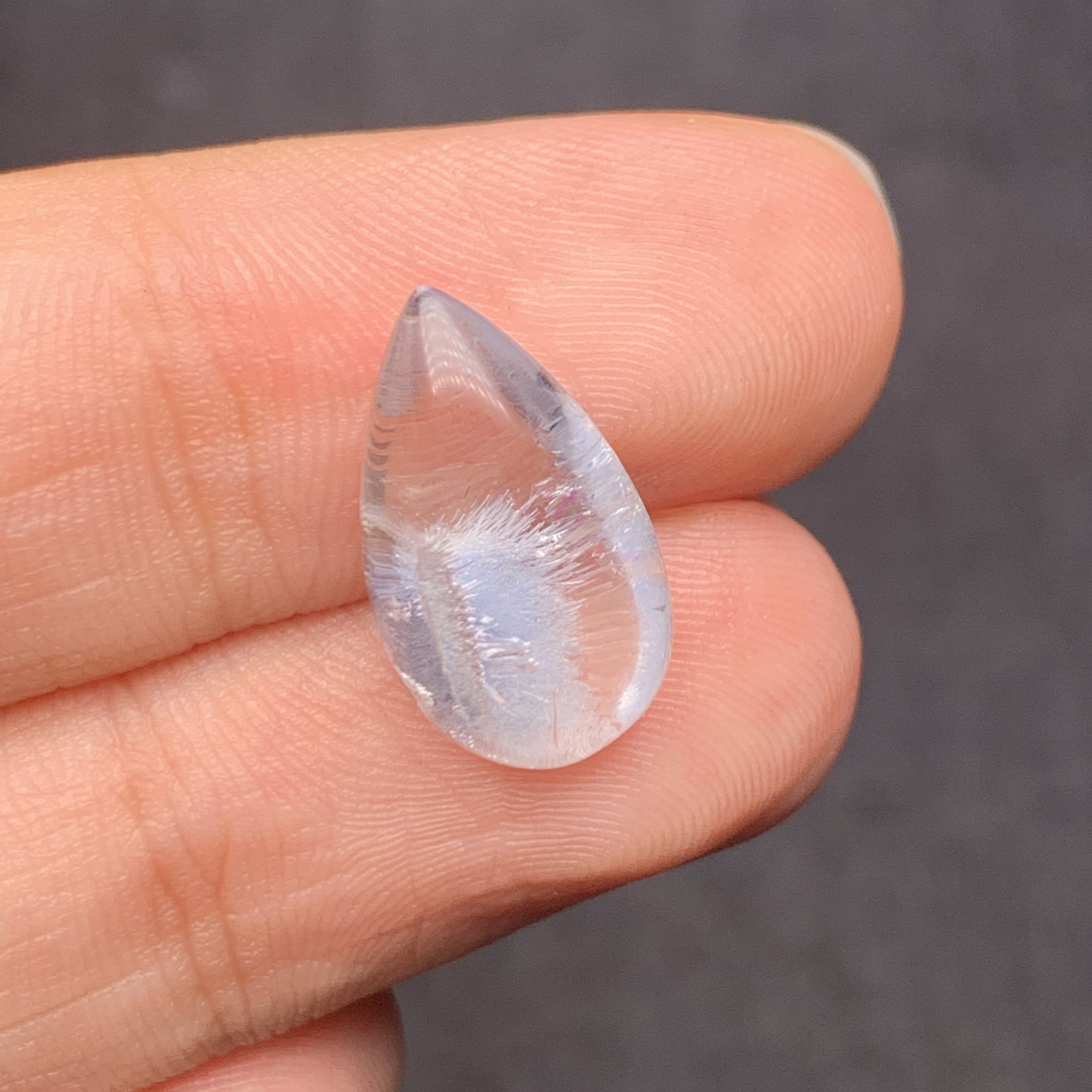 1.1グラム デュモルチエライトインクォーツ ルース／天然水晶の中の青い世界／一点もの 希少天然石 5,372円