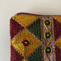 アフガニスタン女性が作った刺繍ポーチ ＜手作り＆フェアトレード＞ by Anisa〈国内配送無料〉 3枚目の画像