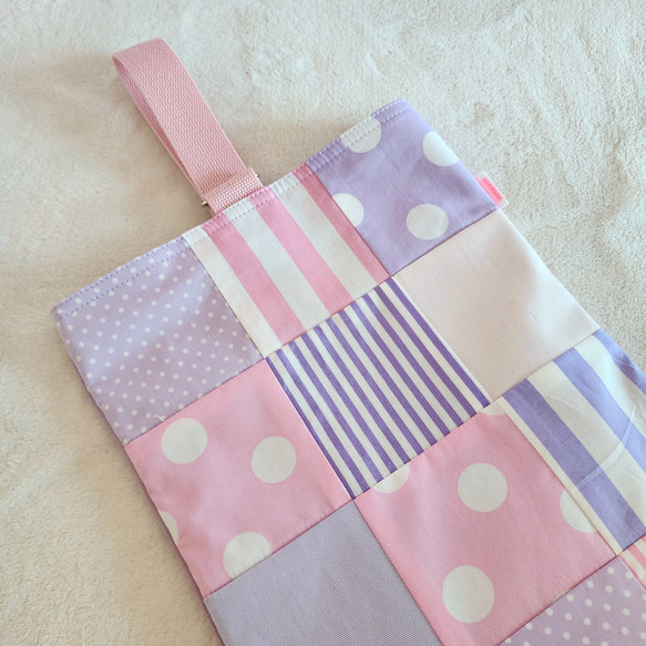 【三件套裝】拼布包 ● 書包 ● 鞋盒 ● 雙肩包 紫色【尺寸可調】 第11張的照片