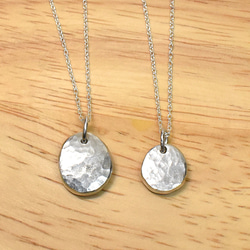 槌目模様 ペアネックレス　No-05 1枚目の画像