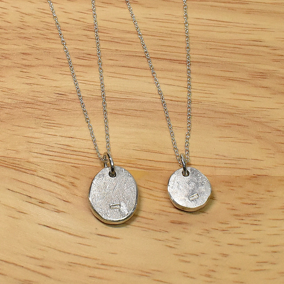 槌目模様 ペアネックレス　No-05 6枚目の画像