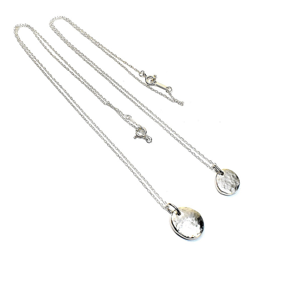 槌目模様 ペアネックレス　No-05 5枚目の画像