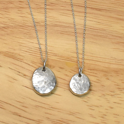 槌目模様 ペアネックレス　No-05 3枚目の画像