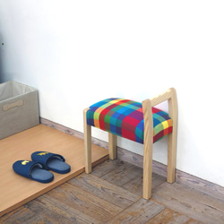 キッチンスツール マタ美 SH670 (ナチュラル×キャメル) 椅子（チェアー