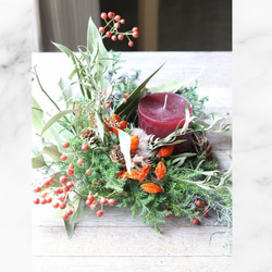 森の実りのリース 〜キャンドルと過ごす冬時間〜クリスマスアイテム 4枚目の画像