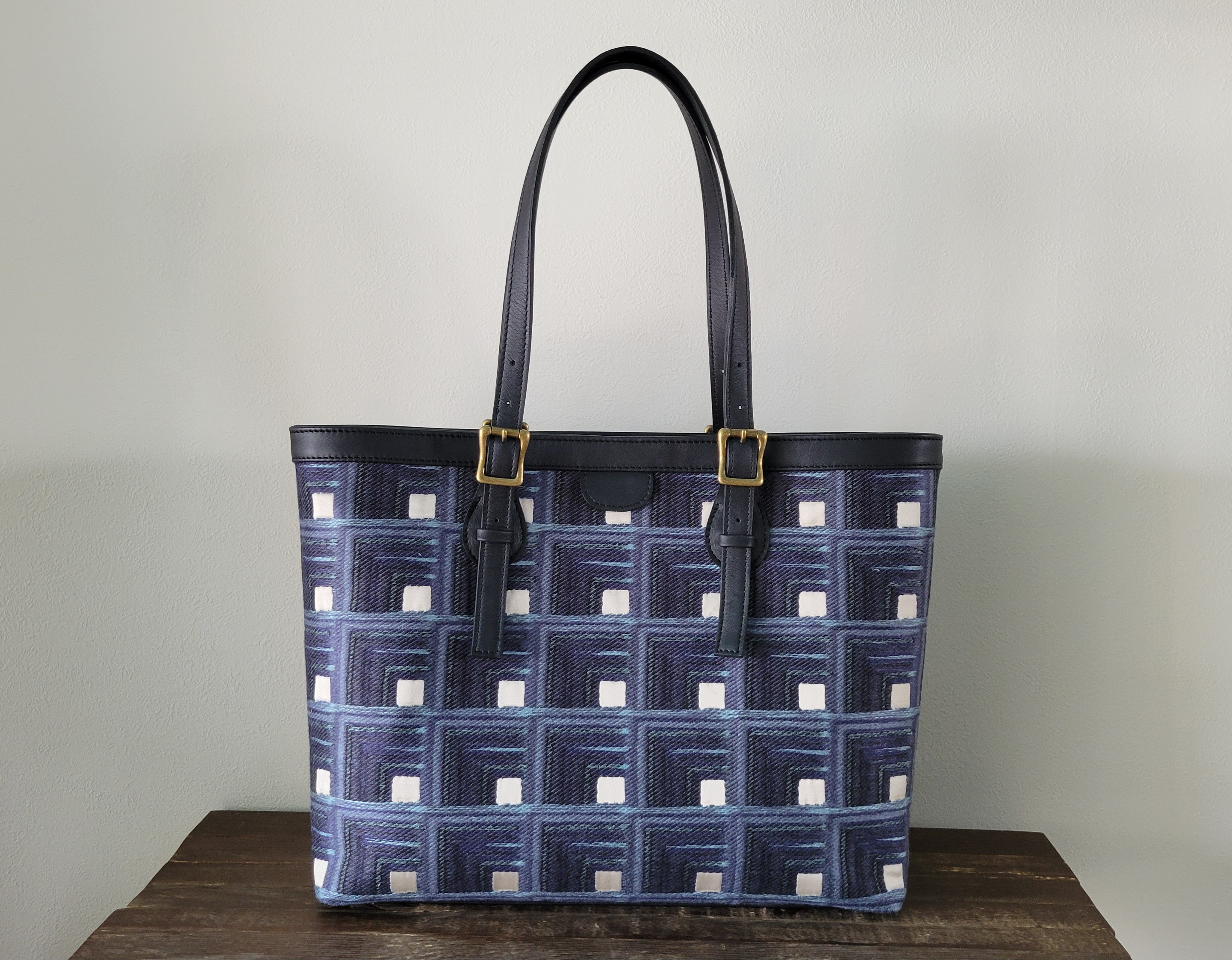 ジャガード織りトートバック大容量(グラフィック柄)