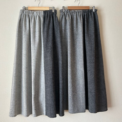 異素材ミックスのスカート　ライトグレー 6枚目の画像