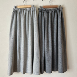 異素材ミックスのスカート　ライトグレー 7枚目の画像