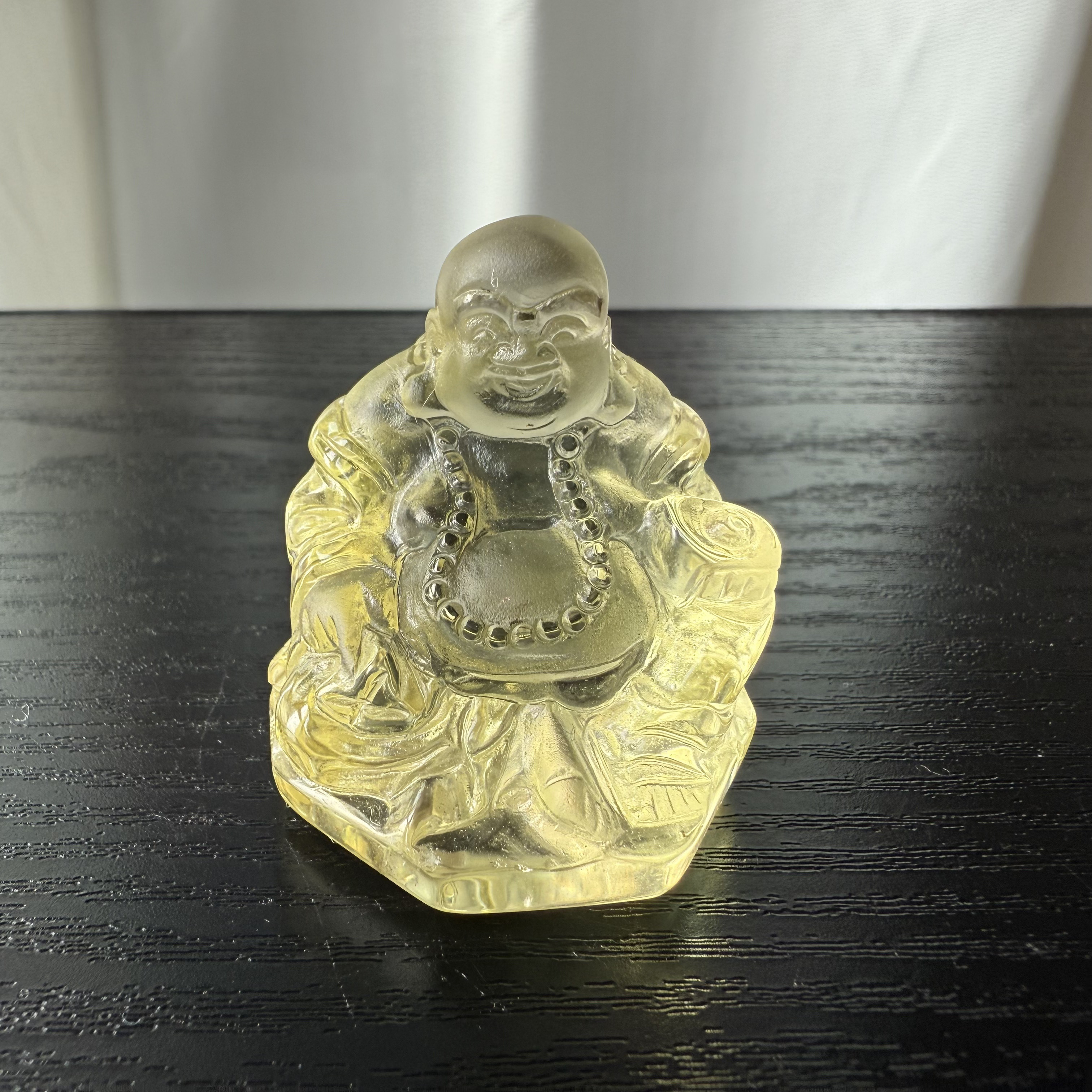 天然石シトリンの大仏様　置物　彫物NO.110606