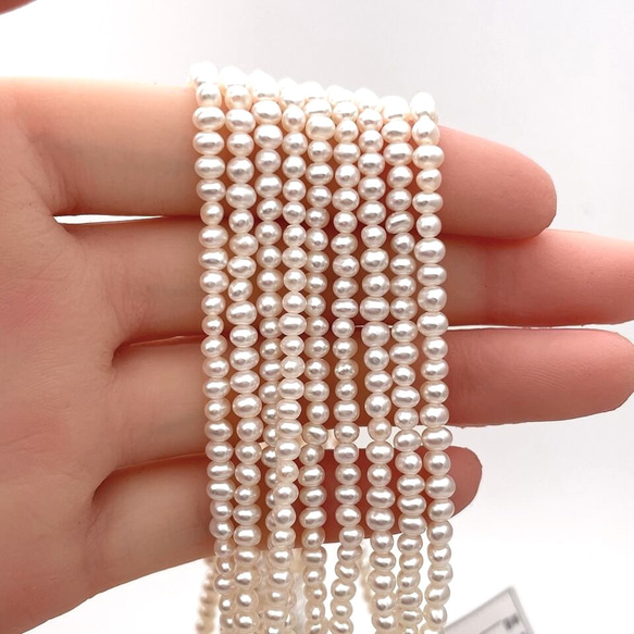 高品質 本真珠パールネックレス 極小粒 3mm 4mm 入園卒園入学卒業結婚 ビジネス 35cm 38cm tp0032 7枚目の画像