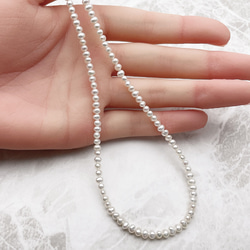 高品質 本真珠パールネックレス 極小粒 3mm 4mm 入園卒園入学卒業結婚 ビジネス 35cm 38cm tp0032 6枚目の画像