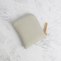 【アイスグレー/おひげ】高級感のある薄くて軽い/思わず誰かに見せたくなるおひげL字ミニ財布/コンパクト財布 4枚目の画像