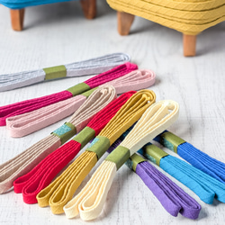 京くみひも 平組 組紐 8mm幅 1m単位切り売り ひも・コード 千鳥に橘