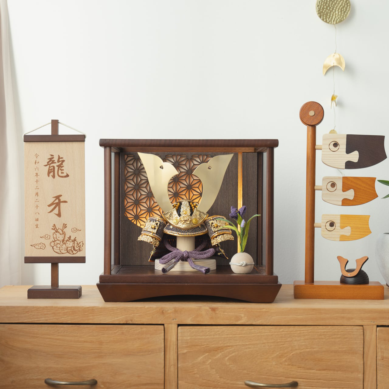 KOTO×悠雅コラボ兜（5COGB-0291）金大鍬｜コンパクトな五月人形｜節句兜｜コンパクト｜おしゃれ｜インテリア