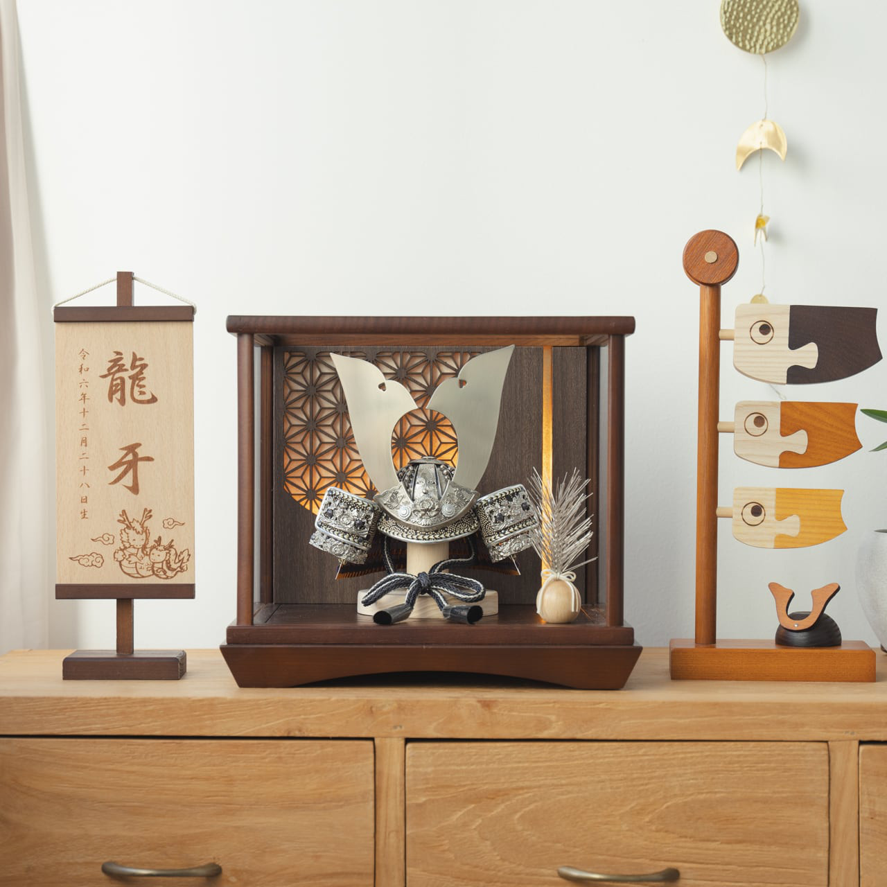 KOTO×悠雅コラボ兜（5COSB-0291）銀大鍬｜コンパクトな五月人形｜節句兜｜コンパクト｜おしゃれ｜インテリア