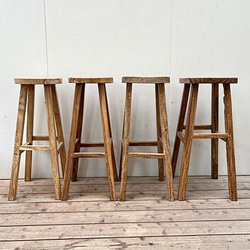 チーク無垢材 カルトノチェア スツール NA 猫脚スツール 猫足 アジアン