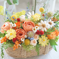 胡蝶蘭とカラーリリー ウェディングブーケ＆ブートニア【造花