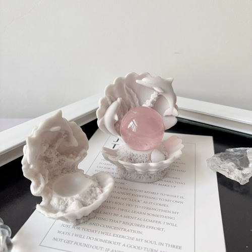 海底世界デザイン 水晶玉 台座 置物 レジン・樹脂 yukari 通販