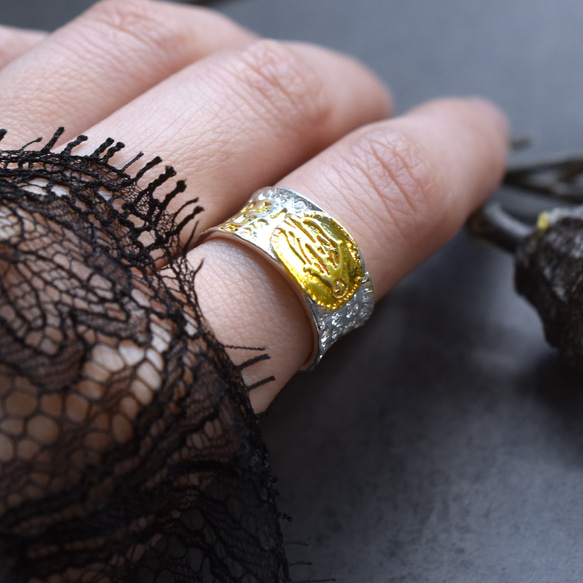 冬の新作【数量限定・フリーサイズ】マリアメダイ　祈りのリング　SV925(指輪・シルバー） 1枚目の画像