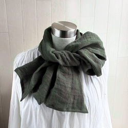 大判 上質ベルギーリネンのストール 黒 ストール Deco de R 通販