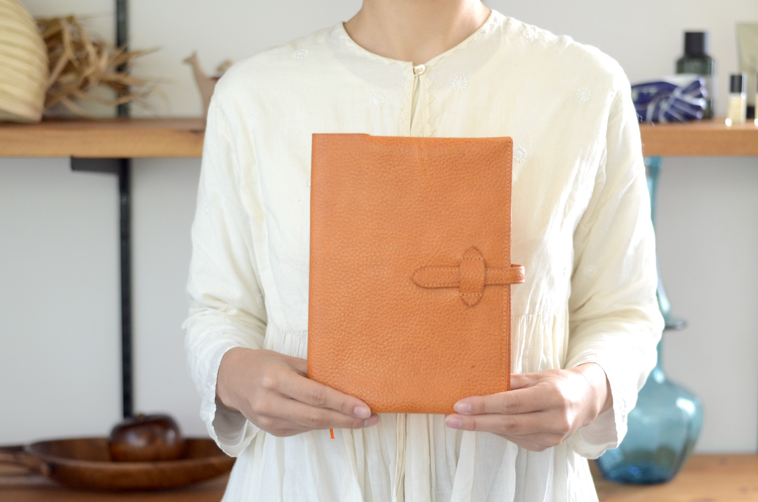 手帳包革 橙【A5サイズレザーダイアリーカバー】